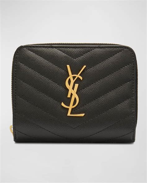 compact wallet ysl|ysl monogram quilted wallet.